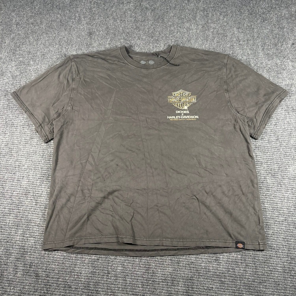 Dickies Harley-Davidson T-Shirt Mens 2XL Black Excellent Eagle Graphic Tee